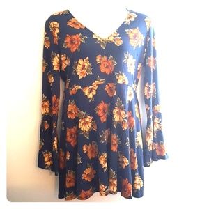 Forever 21 Plus Flare Sleeve Skater Dress 2x NWOT